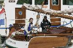 Muiden 4 juni 2005
Prins Willem Alexander varen met groene draeck met Maxima Amalia Prins Haakon (Noorwegen) Mette Marit en hun dochter.politieboot
Peter Smulders bv