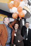 Hazerswoude rijndijk 17 maart 2005
Opening sportschool Leontien v Moorsel.
Joop Alberda Leontien en Michael Zijlaard
Peter Smulders