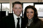 Hazerswoude rijndijk 17 maart 2005
Opening sportschool Leontien v Moorsel.
Leontien en Michael Zijlaard  
Peter Smulders bv