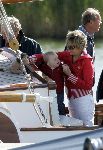 Muiden 22 mei 2005
Koningin Beatrix varen met groene draeck.
Prins Constantijn met Prinses Laurentien en Claus Cazimir en Eloise.
Peter Smulders bv