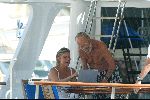 Porto Ercole 20 juli 2003
Prins Bernhard prins constantijn Prins pieter Christaan Anita en prinses laurentien op Jumbo VI