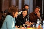 Amsterdam 8 november 2004
Persconferentie Bridget Jones  hotel de Grand
Renee Zellweger Hugh Grant en Colin Firth