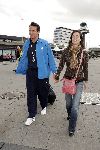 Amsterdam 9 oktober 2005
Aankomst Nederlands elftal op schiphol na kwalificatie WK
Jan Vennegoor of Hesselink   met vriendin
Peter Smulders bv