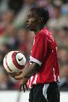 Eindhoven, 24 September 2005 
Kompetitiewedstrijd Seizoen 2005/2006 
PSV-RBC, eindstand 2-0 
DaMarcus Beasley gaat de bal ingooien
© Foto Bart Bel