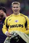 Eindhoven, 24 September 2005 
Kompetitiewedstrijd Seizoen 2005/2006 
PSV-RBC, eindstand 2-0 
Edwin Zoetebier loopt het veld af met een tevreden glimlach na zijn optreden
© Foto Bart Bel