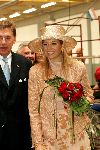 Heerenveen 14 september 2004
Maxima bij Batavus voor 1000000 e fiets. Maxima met Ed Nijpels